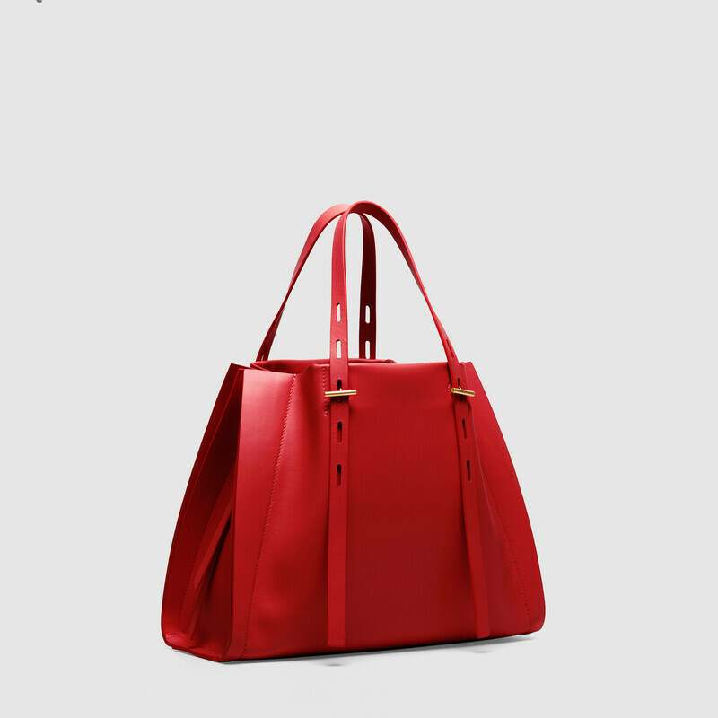 MINOBOSSI Borse PAULETTE IN VITELLO LISCIO   rosso