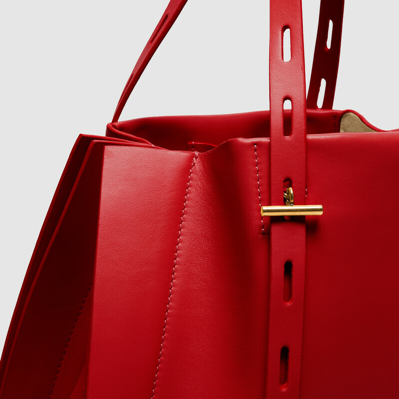 MINOBOSSI Borse PAULETTE IN VITELLO LISCIO   rosso