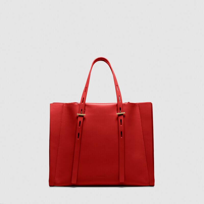 MINOBOSSI Borse PAULETTE IN VITELLO LISCIO   rosso