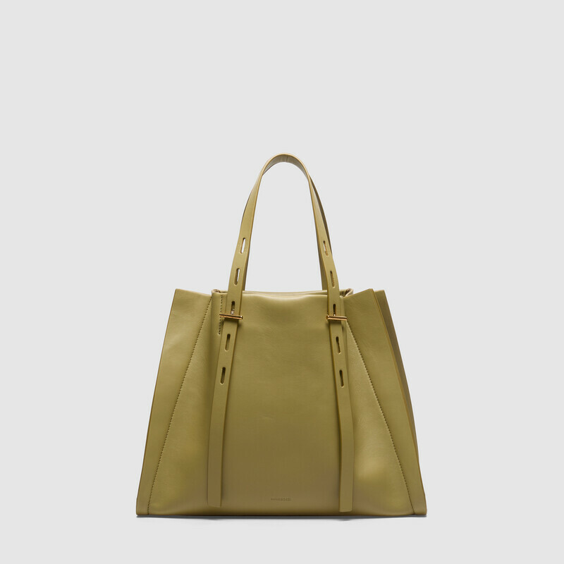 MINOBOSSI Borse PAULETTE IN VITELLO LISCIO   verde malva