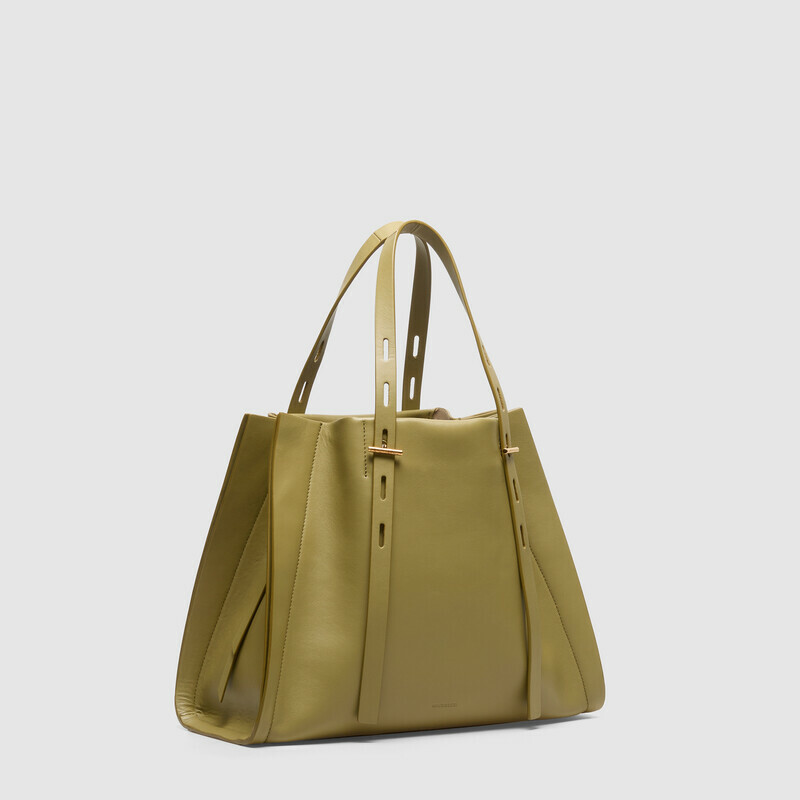 MINOBOSSI Borse PAULETTE IN VITELLO LISCIO   verde malva