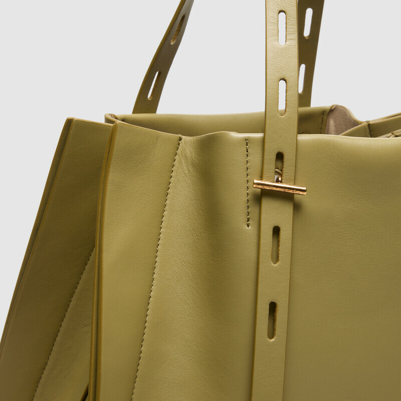 MINOBOSSI Borse PAULETTE IN VITELLO LISCIO   verde malva