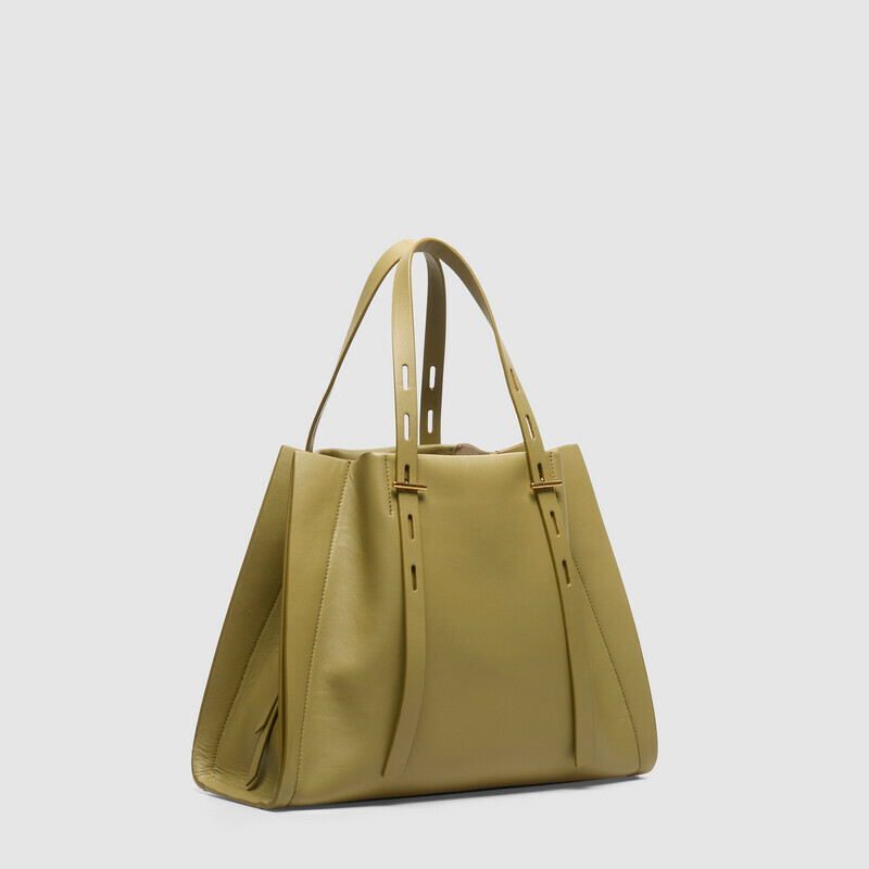 MINOBOSSI Borse PAULETTE IN VITELLO LISCIO   verde malva