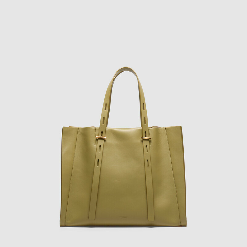 MINOBOSSI Borse PAULETTE IN VITELLO LISCIO   verde malva