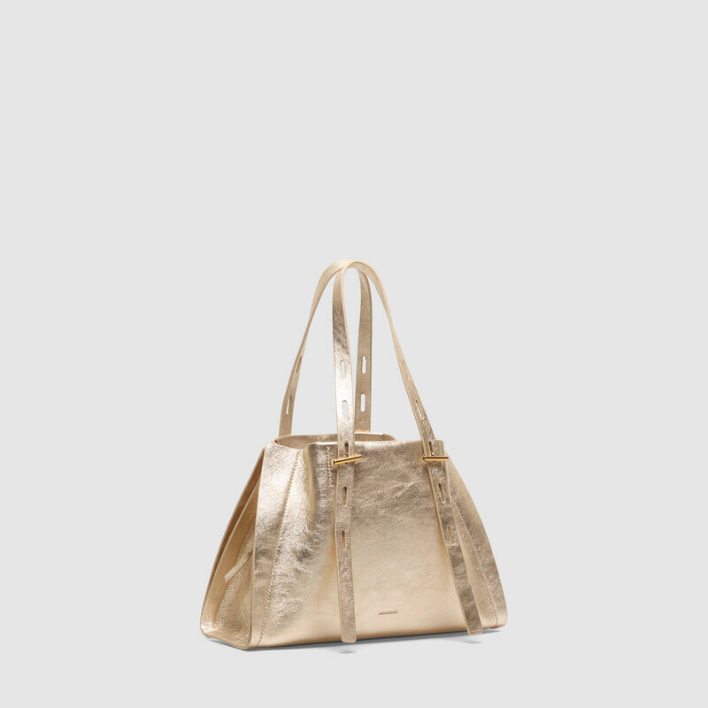 MINOBOSSI Borse PAULINA IN PELLE LAMINATA   oro