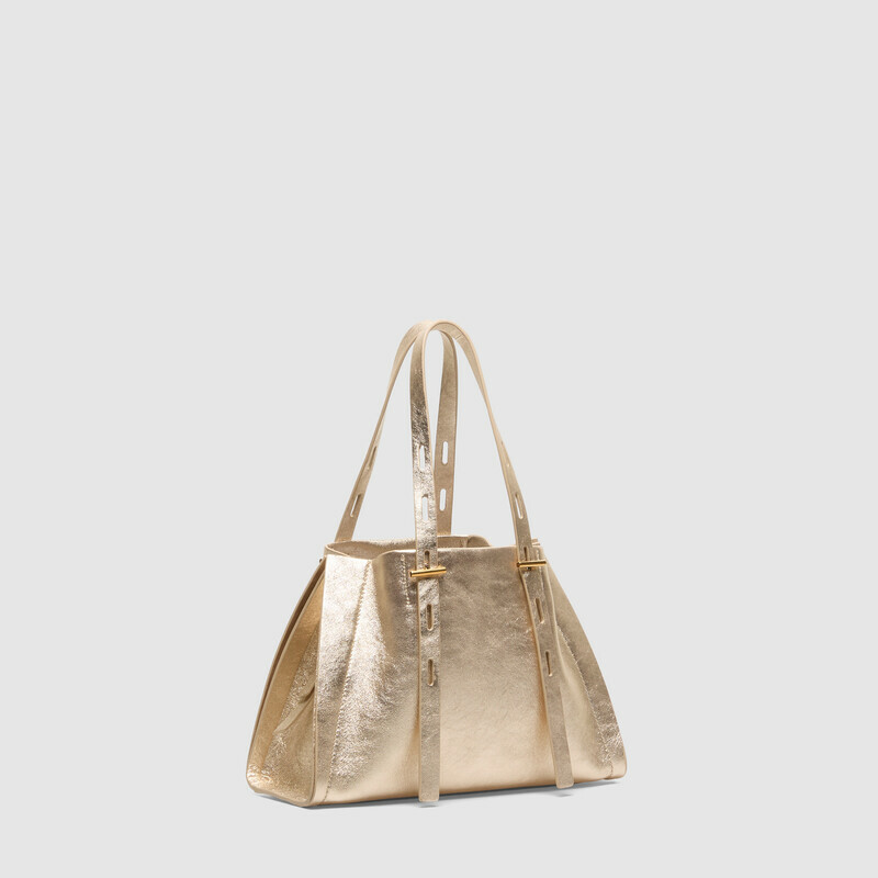 MINOBOSSI Borse PAULINA IN PELLE LAMINATA   oro