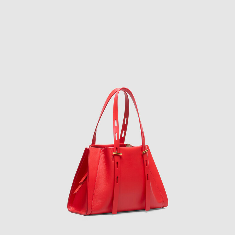 MINOBOSSI Borse Paulina in vitello liscio   rosso