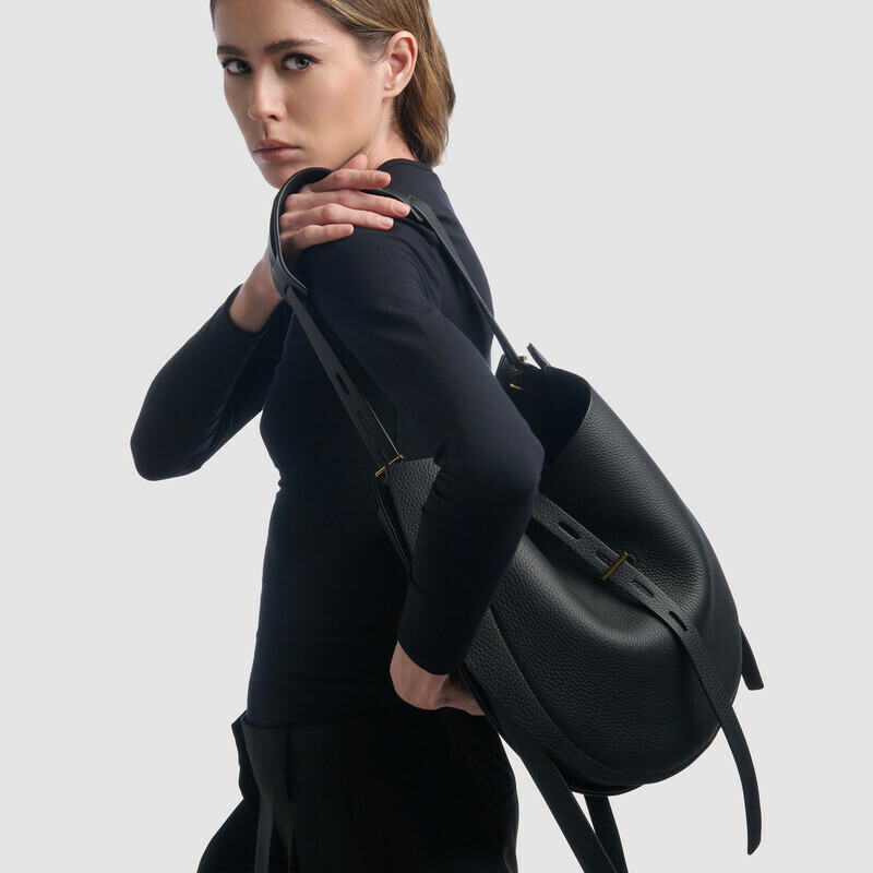 MINOBOSSI Borse LIZ IN VITELLO GRANATO   nero