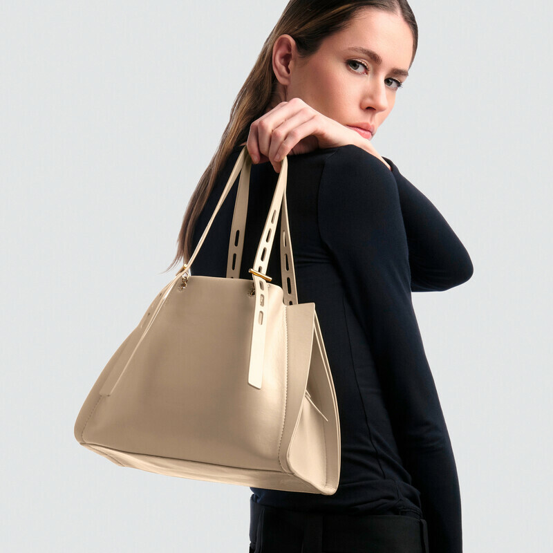 MINOBOSSI Borse Paulina in vitello liscio   latte