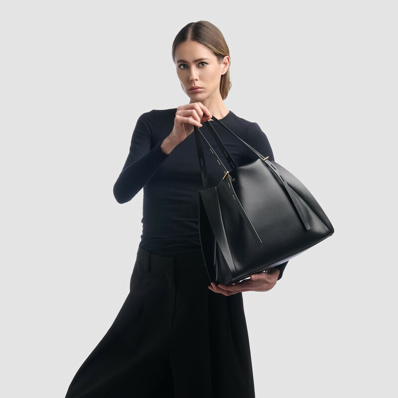 MINOBOSSI Borse PAULETTE IN VITELLO LISCIO   nero