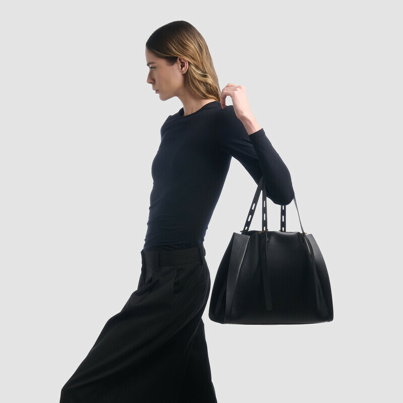 MINOBOSSI Borse PAULETTE IN VITELLO LISCIO   nero