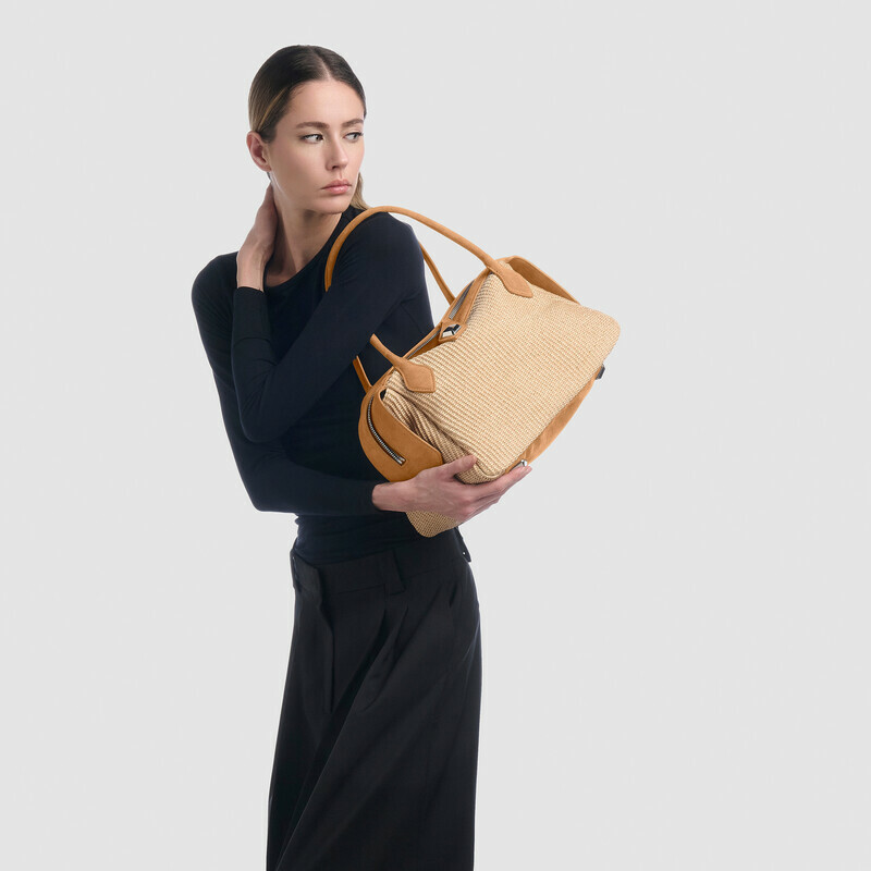 MINOBOSSI Borse ADELE IN RAFIA   rose gold