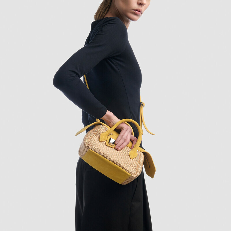 MINOBOSSI Borse ALICE IN RAFIA   banana