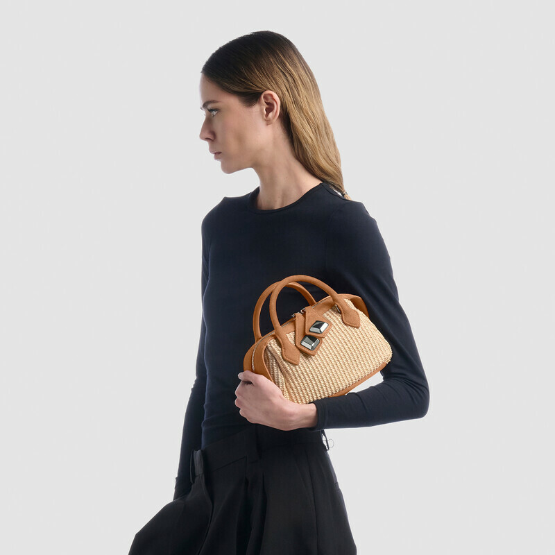 MINOBOSSI Borse ALICE IN RAFIA   rose gold