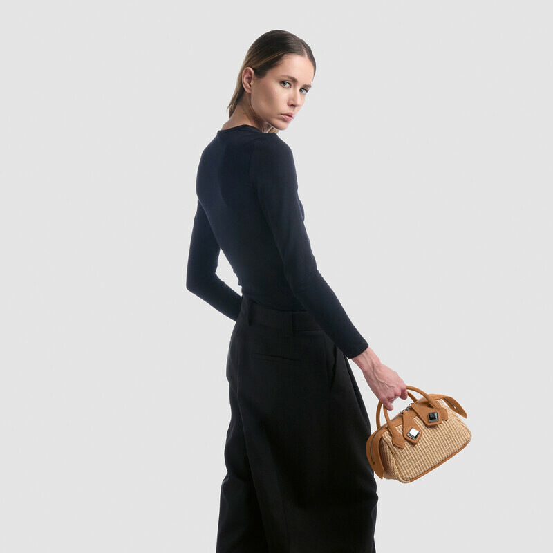 MINOBOSSI Borse ALICE IN RAFIA   rose gold