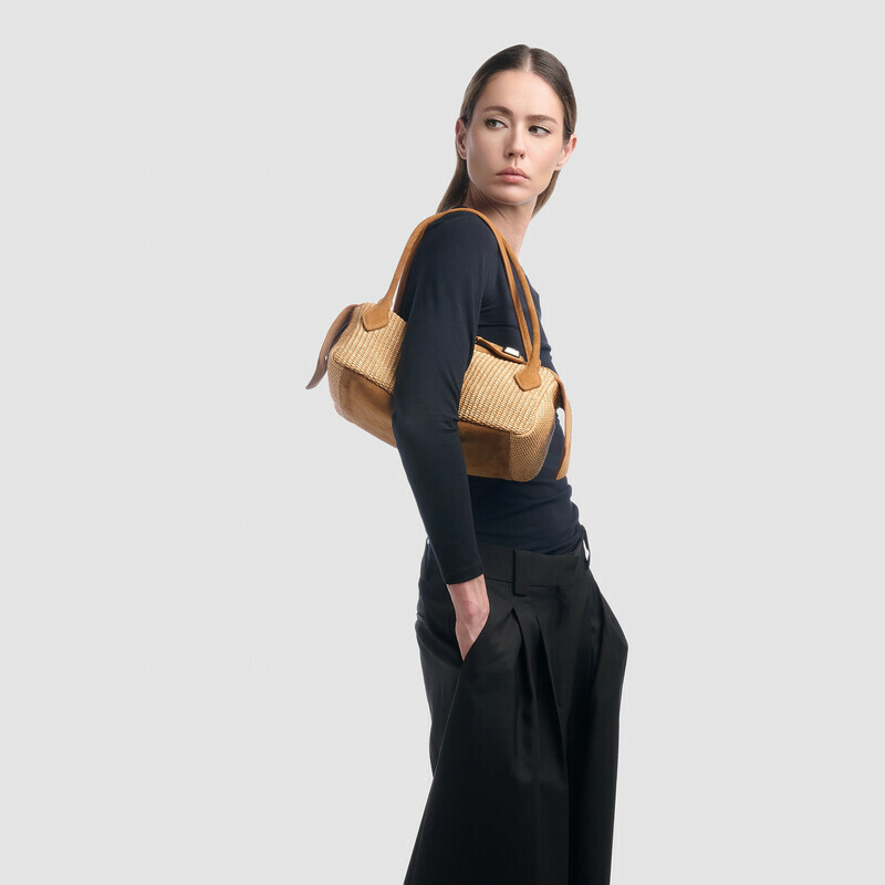 MINOBOSSI Borse ANNA IN RAFIA   rose gold