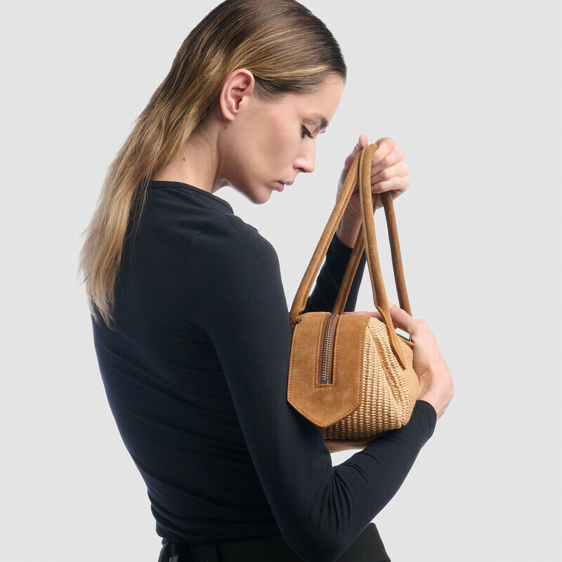 MINOBOSSI Borse ANNA IN RAFIA   rose gold