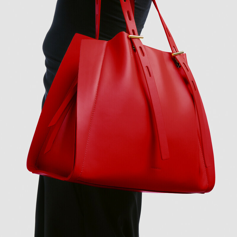 MINOBOSSI Borse PAULETTE IN VITELLO LISCIO   rosso