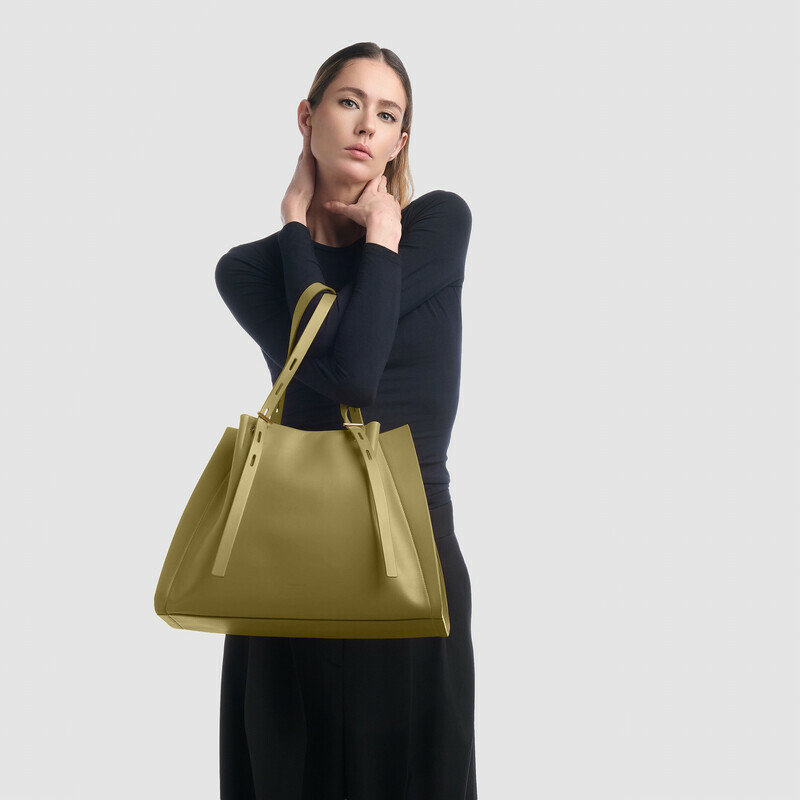 MINOBOSSI Borse PAULA IN VITELLO LISCIO   verde malva