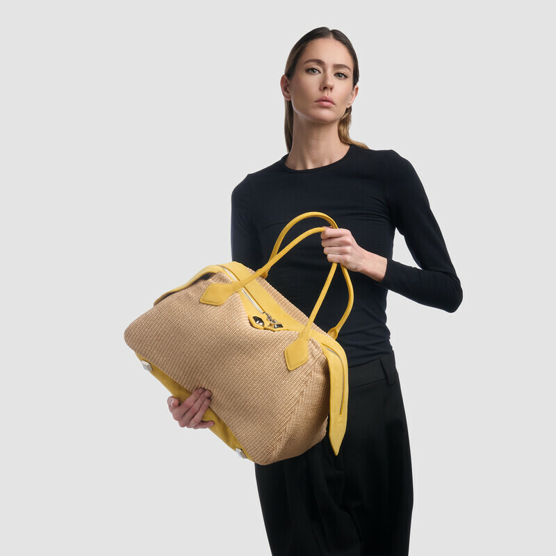 MINOBOSSI Borse ABIGAIL IN RAFIA   banana