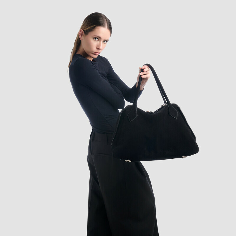 MINOBOSSI Borse ABIGAIL IN SUEDE   nero