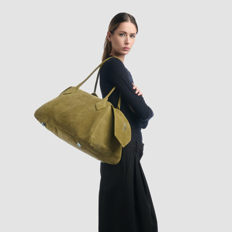 MINOBOSSI Borse ABIGAIL IN SUEDE   verde malva