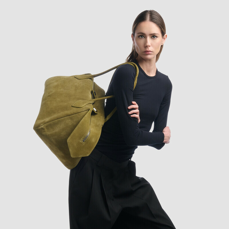 MINOBOSSI Borse ABIGAIL IN SUEDE   verde malva