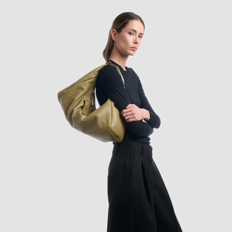 MINOBOSSI Borse JASMINE IN NAPPA   verde malva