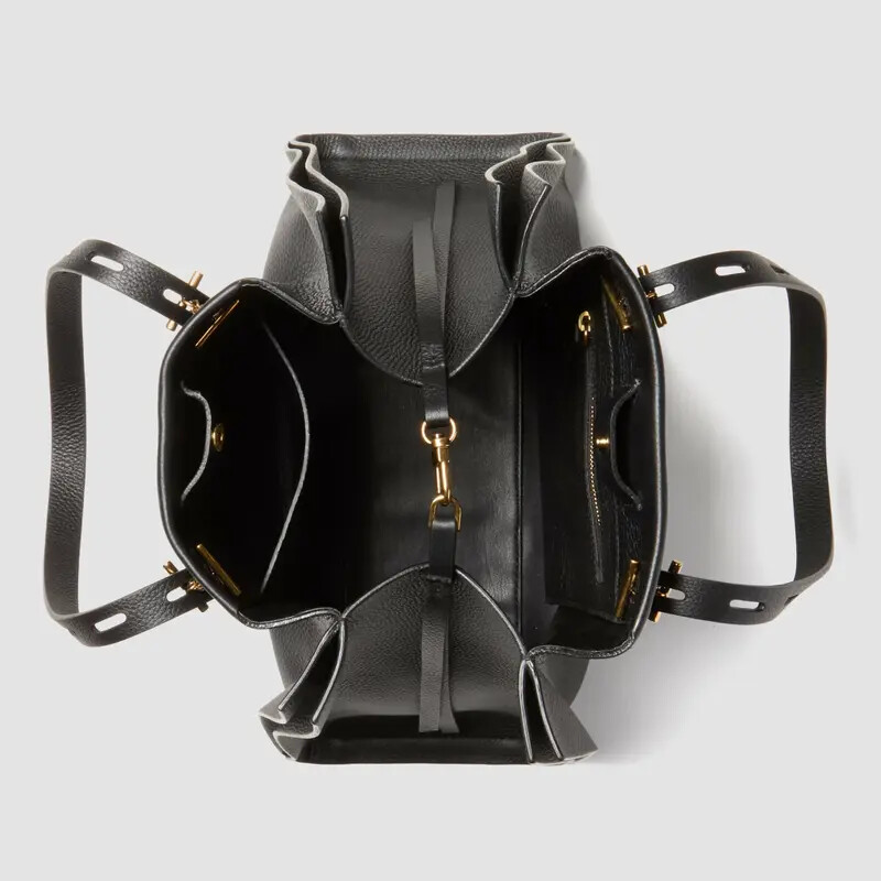 MINOBOSSI Borse PAULINA IN VITELLO GRANATO   nero