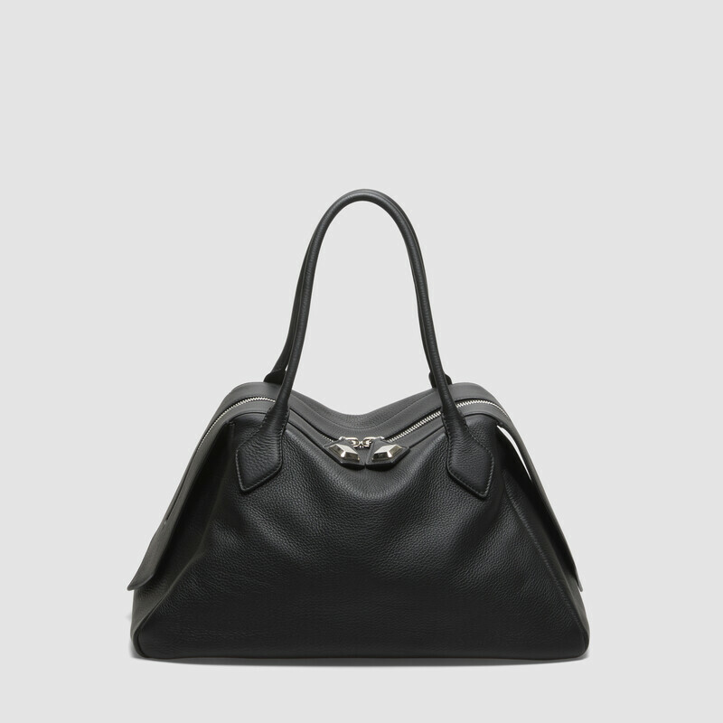 MINOBOSSI Borse ABIGAIL IN VITELLO GRANATO   nero