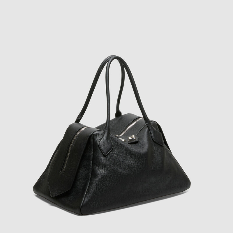 MINOBOSSI Borse ABIGAIL IN VITELLO GRANATO   nero