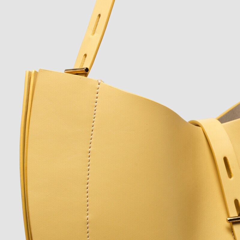 MINOBOSSI Borse Liz in vitello liscio   banana