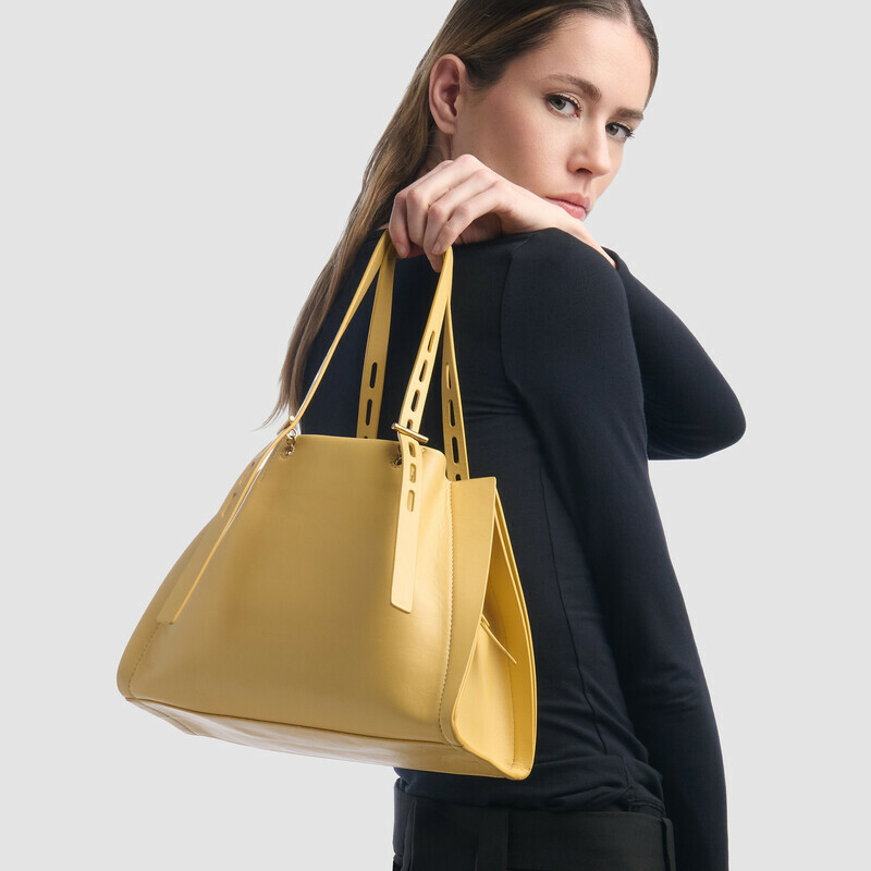 MINOBOSSI Borse Paulina in vitello liscio   banana