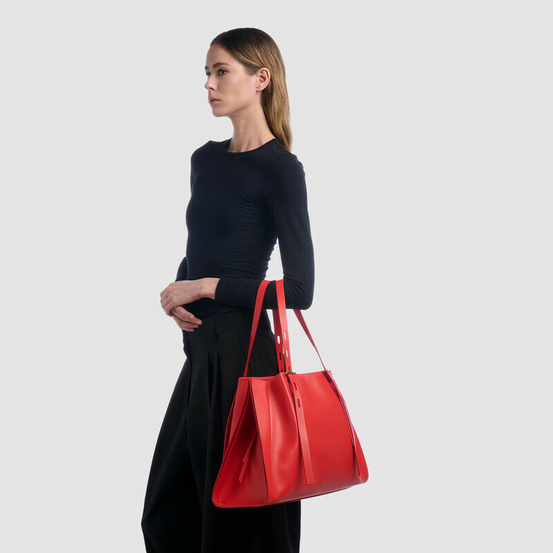 MINOBOSSI Borse PAULA IN VITELLO LISCIO   rosso