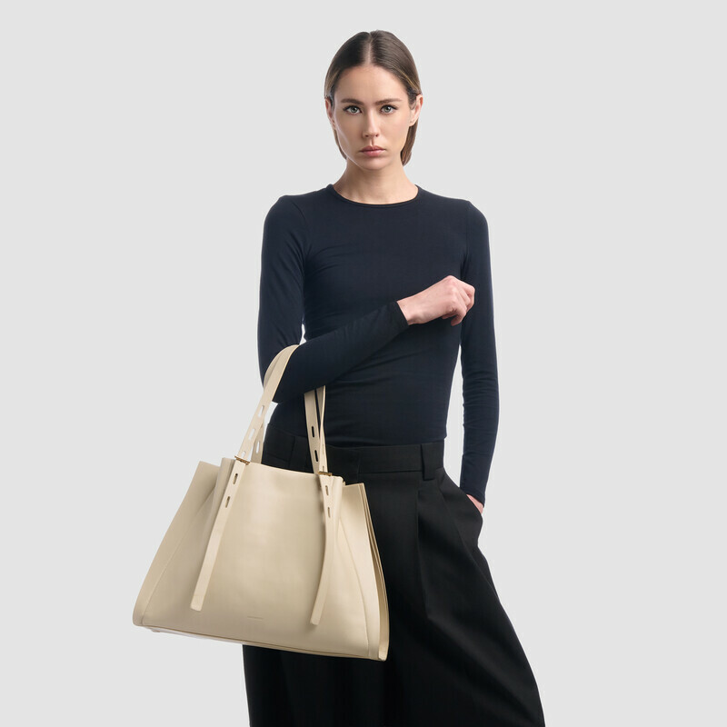 MINOBOSSI Borse PAULA IN VITELLO LISCIO   latte