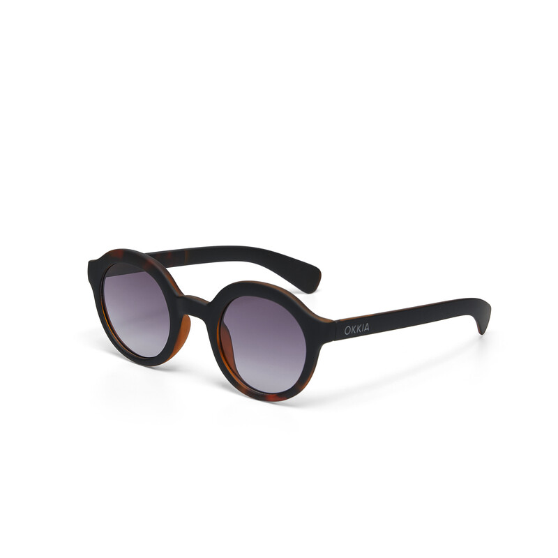 OKKIA Sun Lauro Round Havana Black (brown lenses)