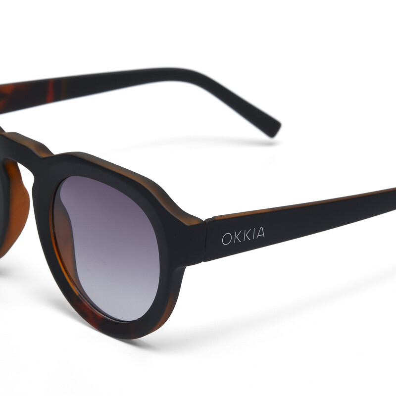 OKKIA Sun Zeno Round Havana Black (brown lenses)