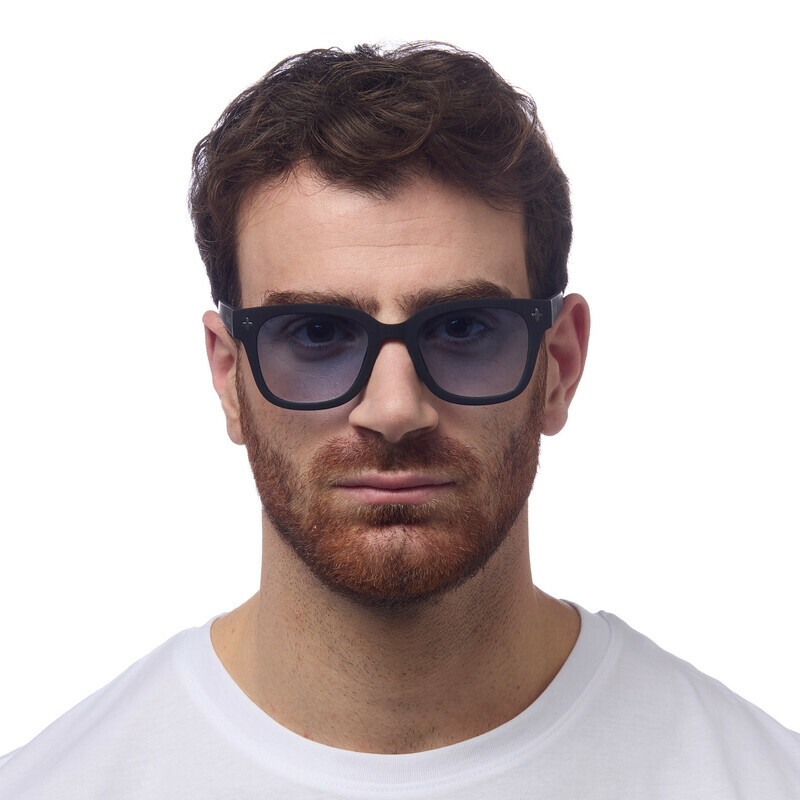 OKKIA شمس جيوفاني أسود ورمادي (عدسات زرقاء)