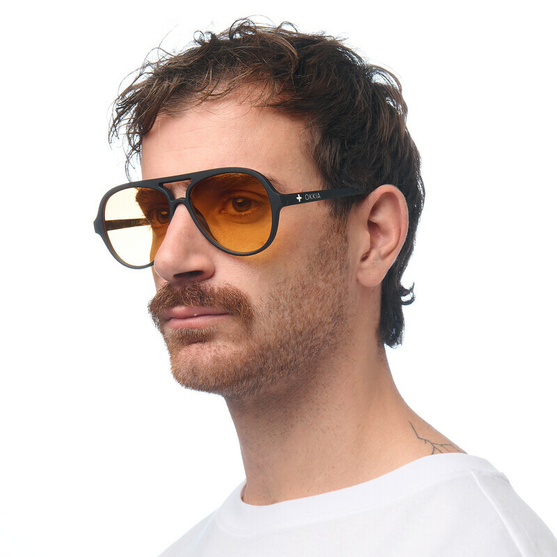OKKIA Sun Alessio   Black (yellow lenses)