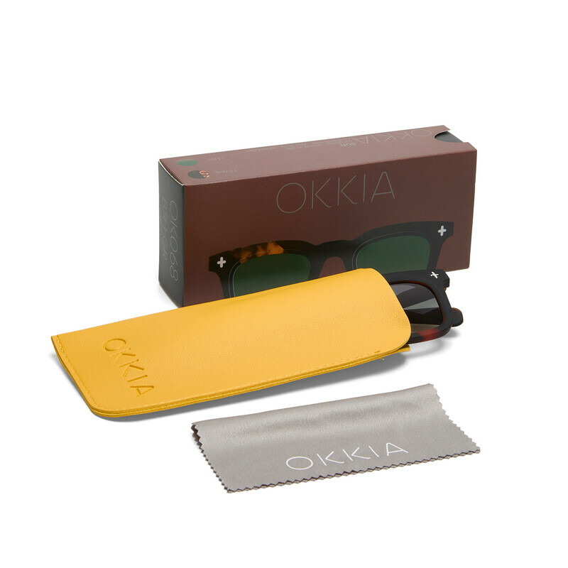 OKKIA Sun Firenze   Havana Black (green lenses)