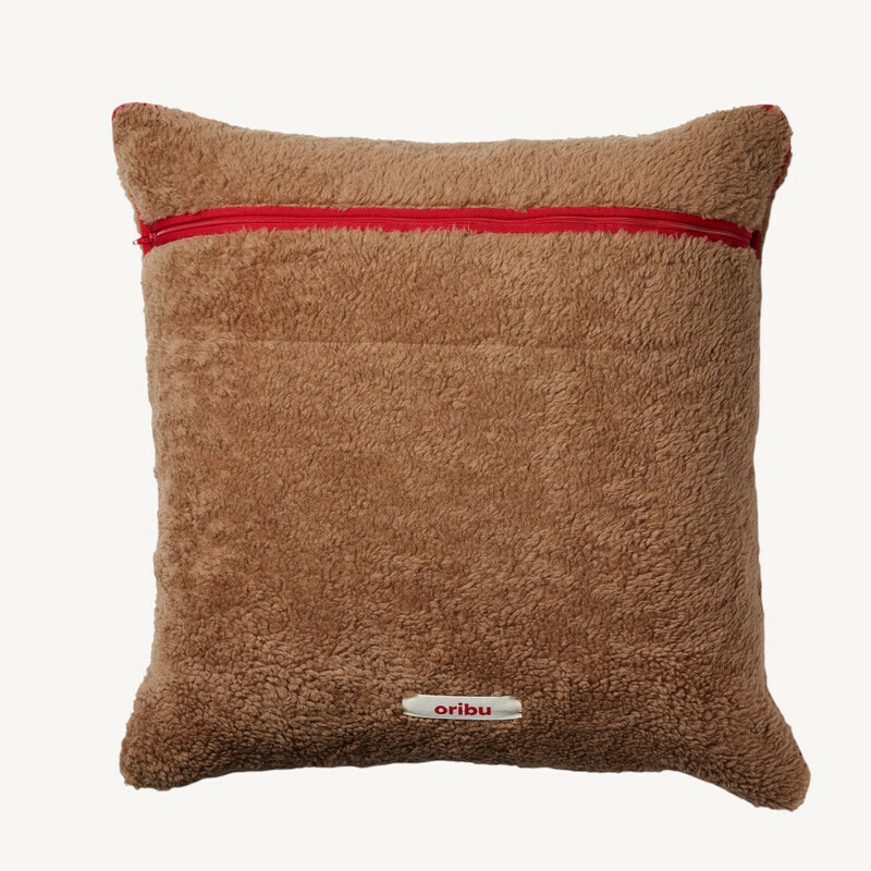 CUSSION IN SILK & CAMEL big